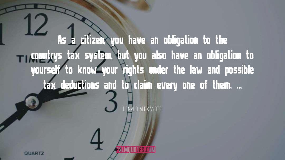 Tax quotes by Donald Alexander