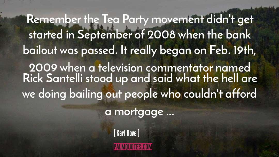Tea Party Movement Politics quotes by Karl Rove