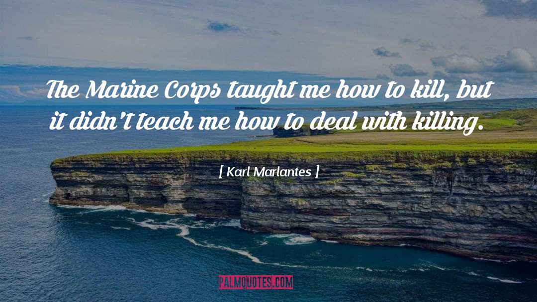 Teach Me quotes by Karl Marlantes