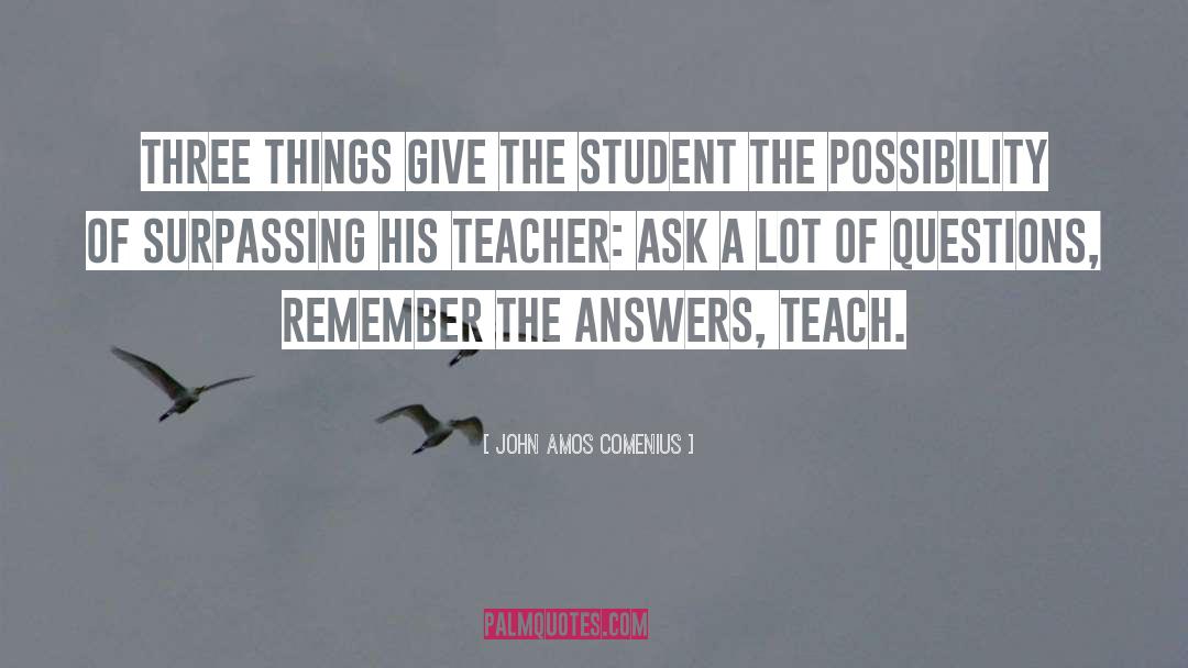 Teacher Student Affair quotes by John Amos Comenius