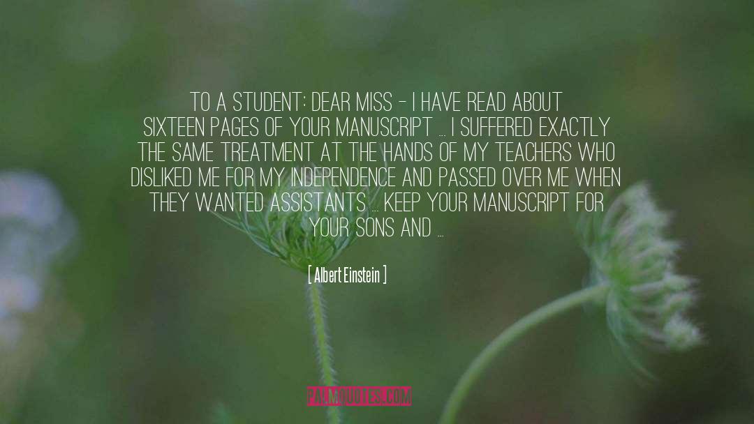 Teacher Student Romance quotes by Albert Einstein