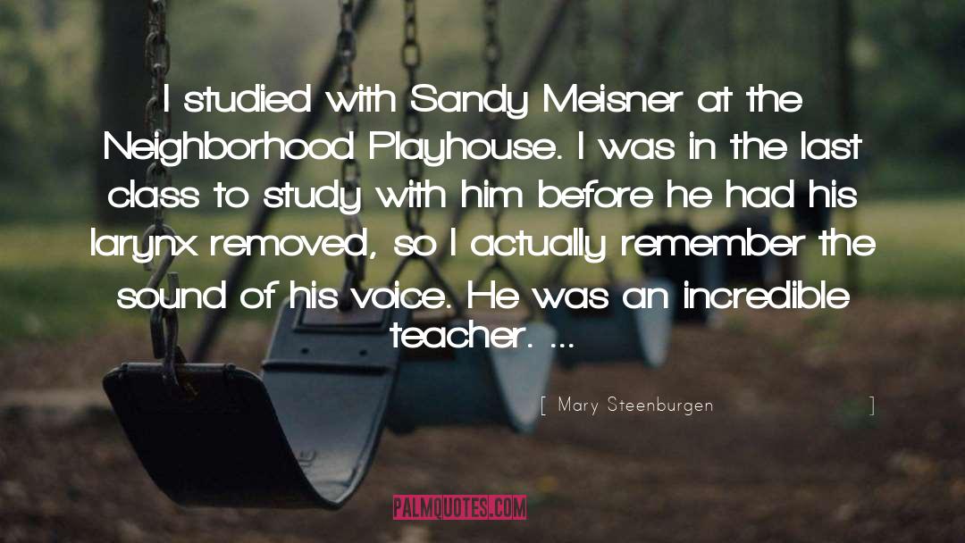 Teacher Voice quotes by Mary Steenburgen