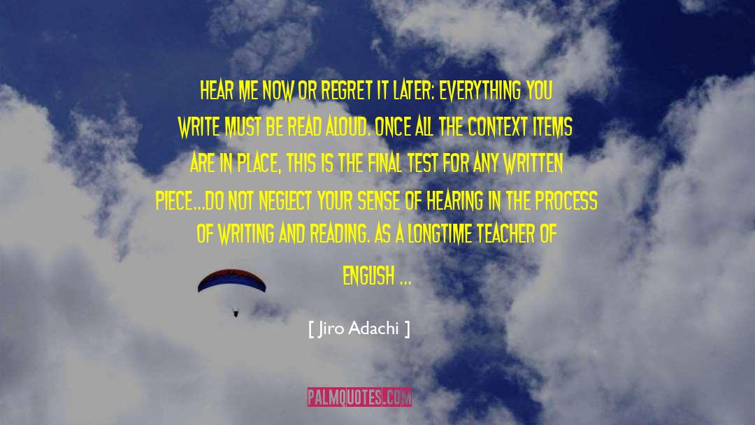 Teacher Voice quotes by Jiro Adachi