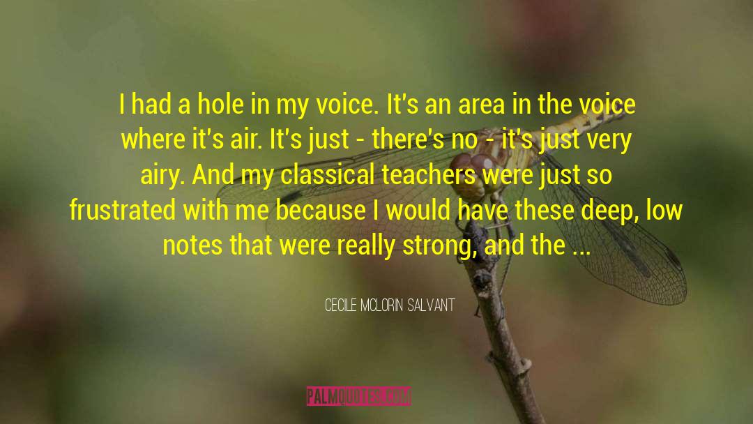 Teacher Voice quotes by Cecile McLorin Salvant