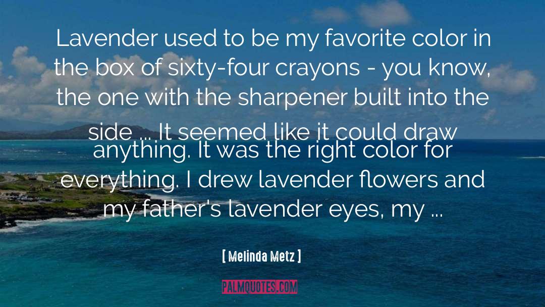 Teachers Favorite Color quotes by Melinda Metz