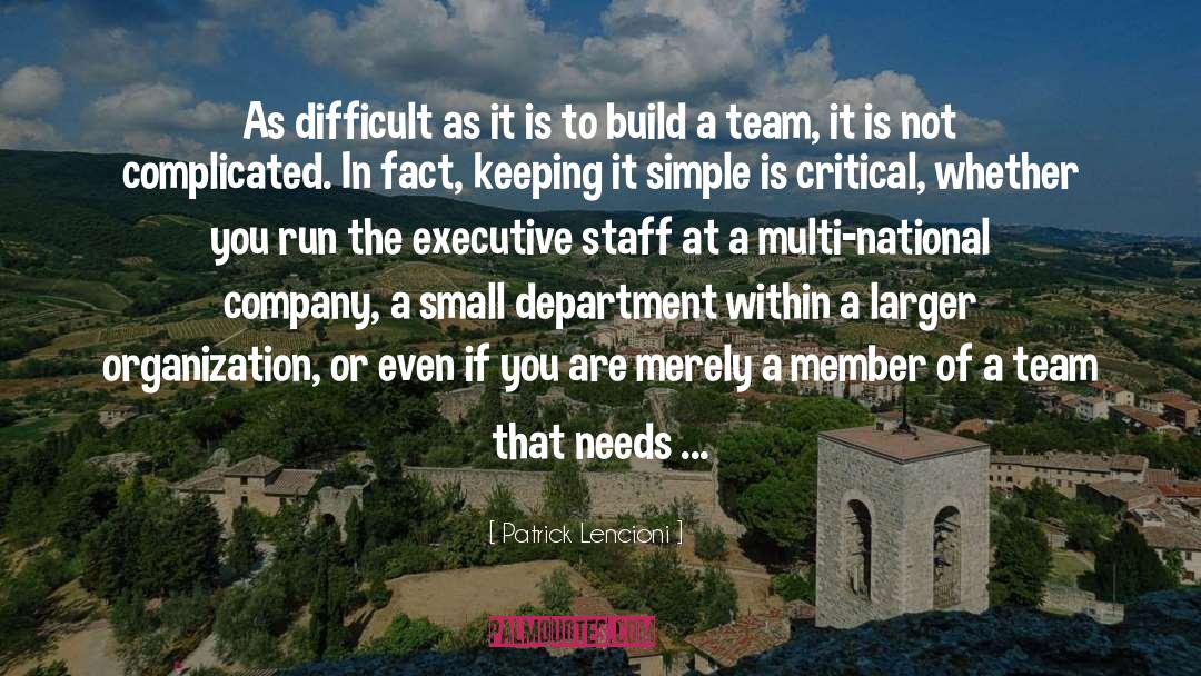 Team Building quotes by Patrick Lencioni