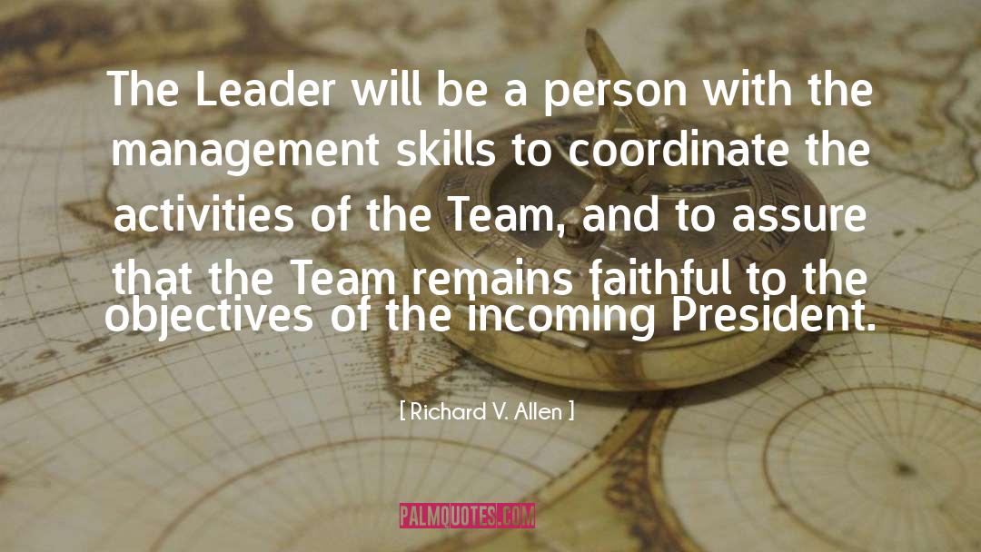 Team Leader quotes by Richard V. Allen