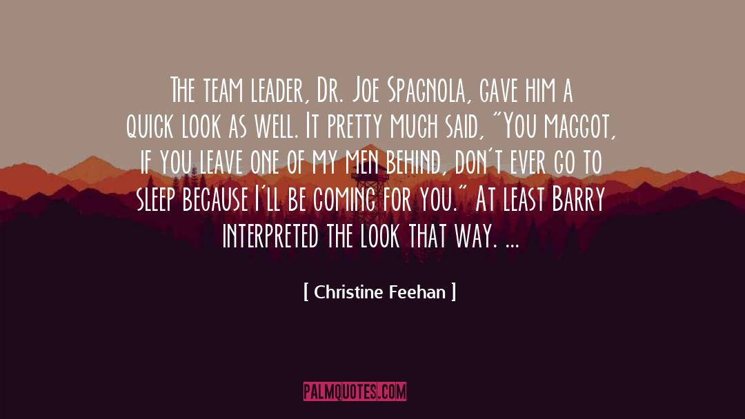 Team Leader quotes by Christine Feehan