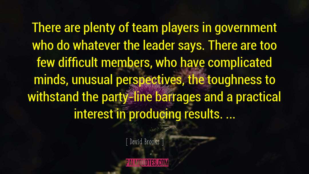 Team Players quotes by David Brooks
