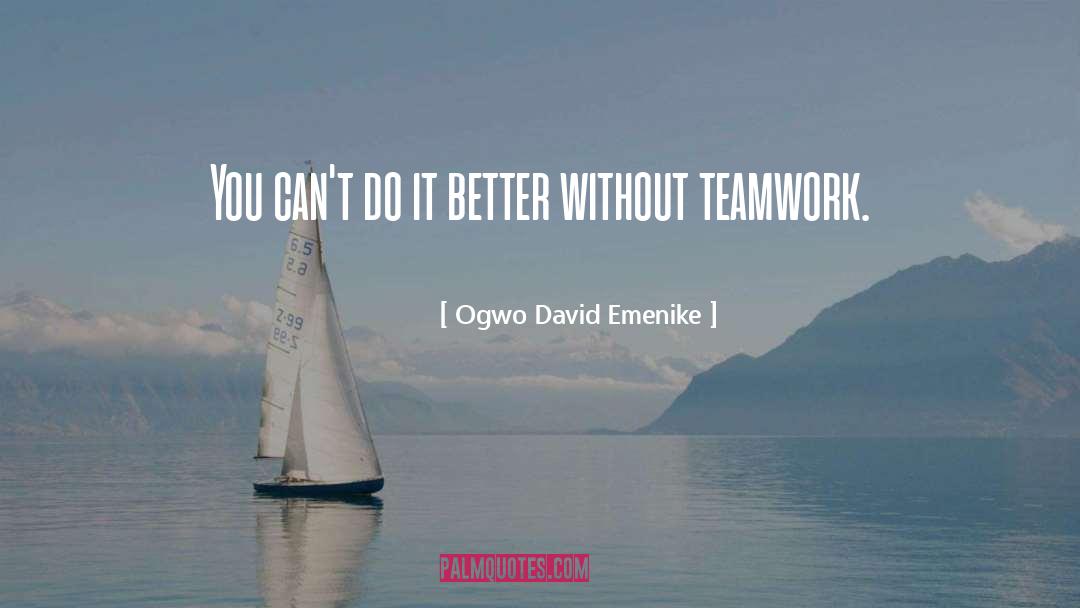 Team Spirit quotes by Ogwo David Emenike