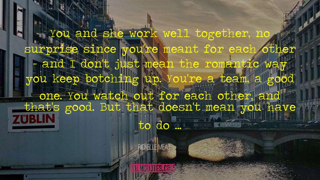 Team Work Inspirational quotes by Richelle Mead