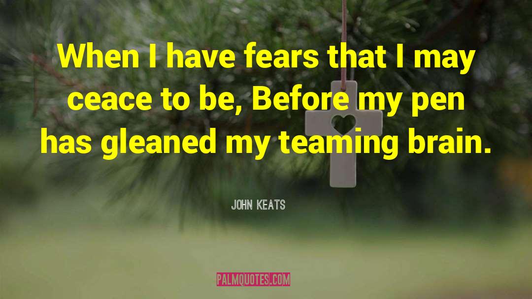 Teaming Up quotes by John Keats