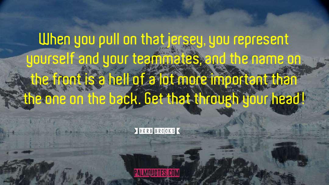 Teammate Inspirational quotes by Herb Brooks