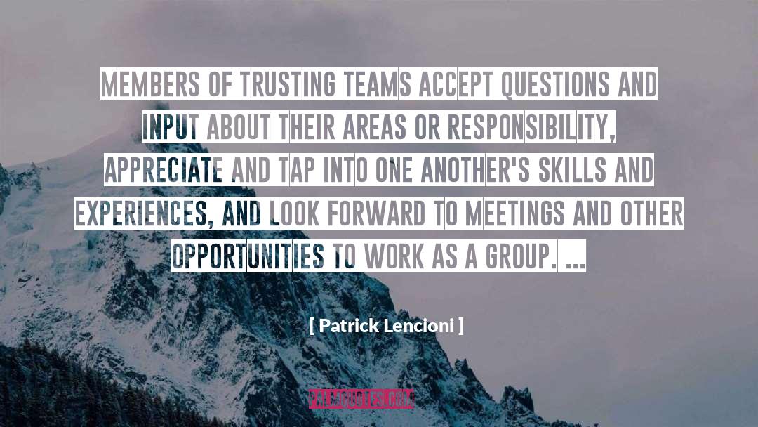 Teamwork quotes by Patrick Lencioni