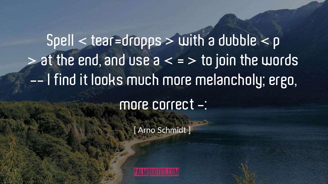 Tear Dropps quotes by Arno Schmidt