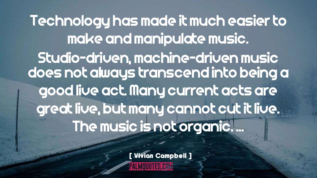 Technology Music Synthesizer quotes by Vivian Campbell