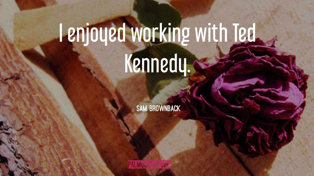 Ted Kennedy quotes by Sam Brownback