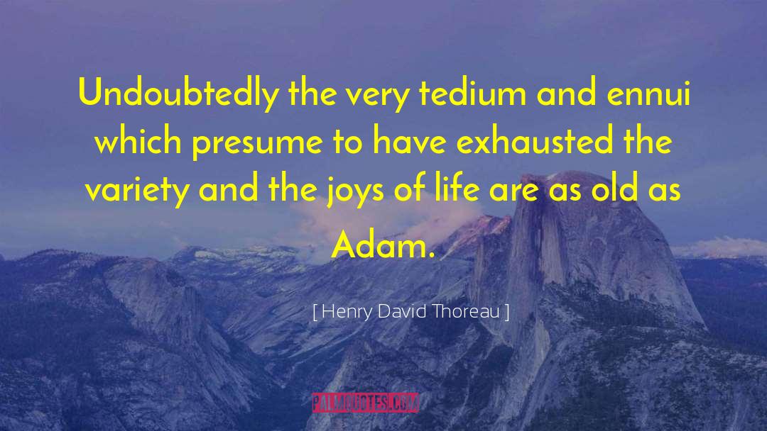 Tedium quotes by Henry David Thoreau
