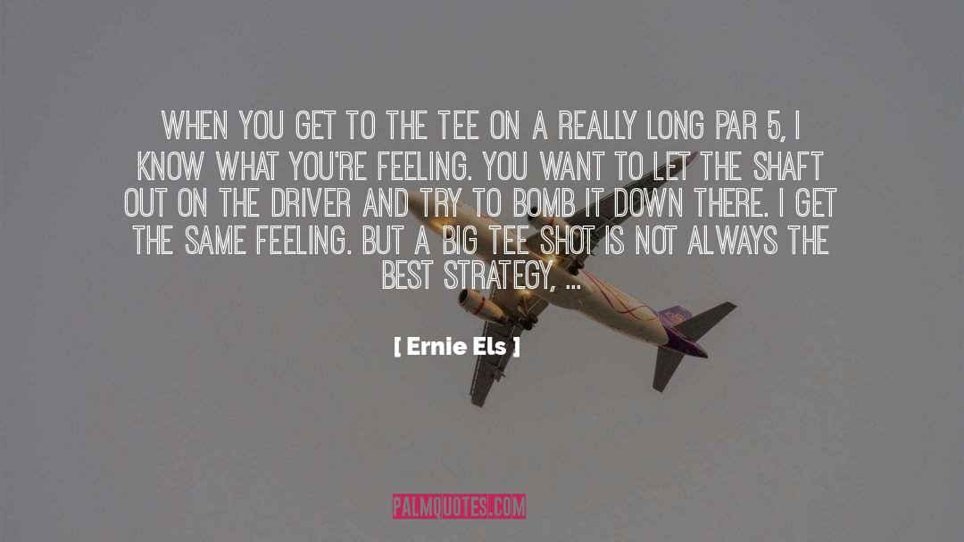 Tee quotes by Ernie Els