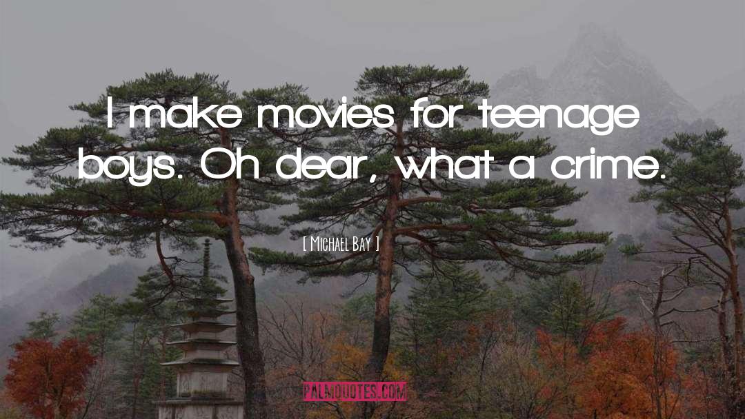 Teenage Boys quotes by Michael Bay