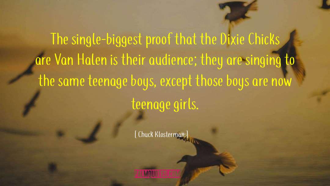 Teenage Boys quotes by Chuck Klosterman