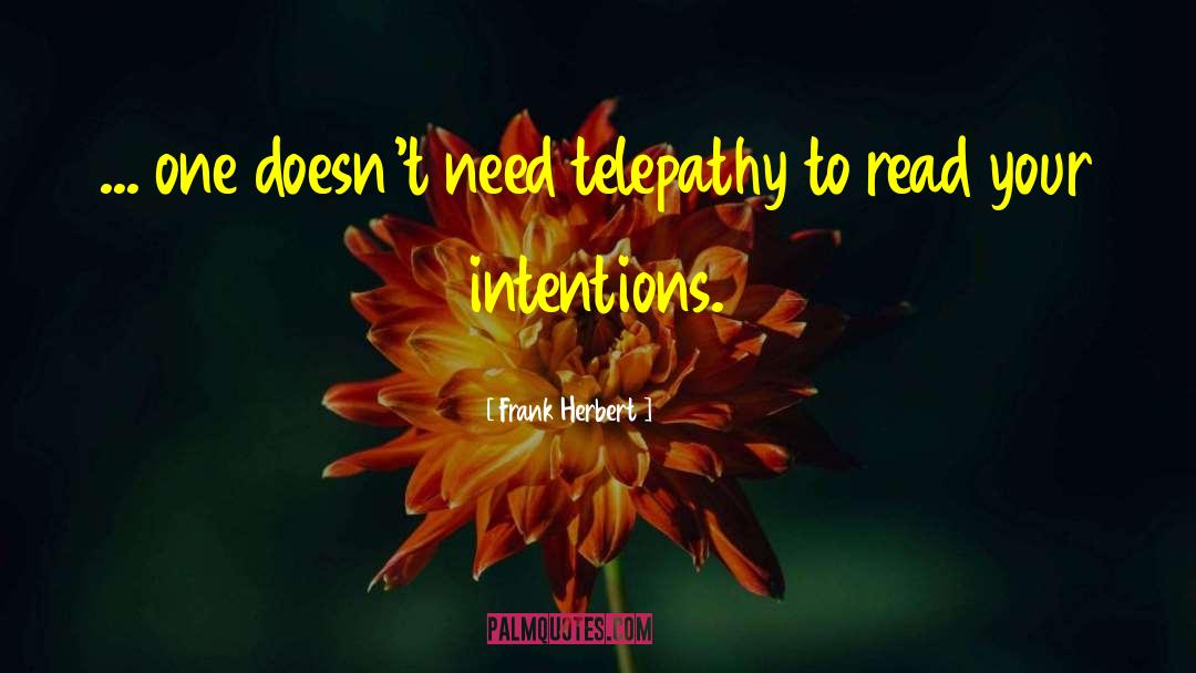 Telepathy quotes by Frank Herbert
