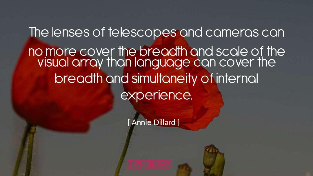 Telescopes quotes by Annie Dillard