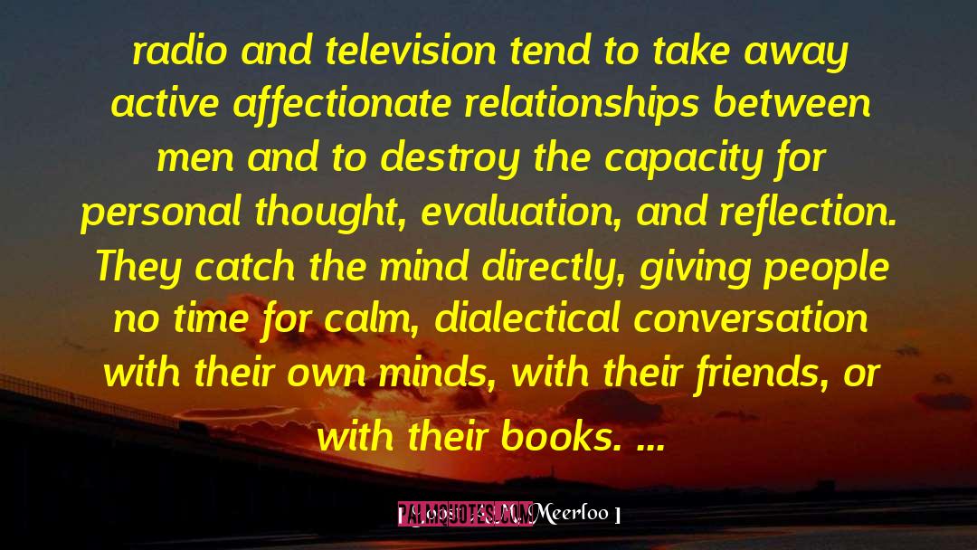 Television Aerials quotes by Joost A.M. Meerloo