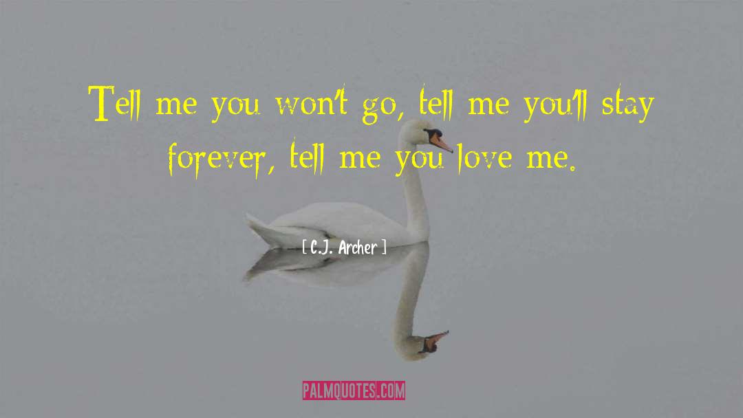 Tell Me You Love Me quotes by C.J. Archer