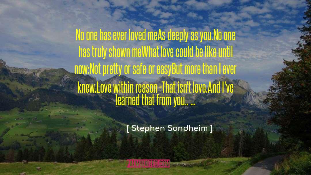 Tell No One quotes by Stephen Sondheim