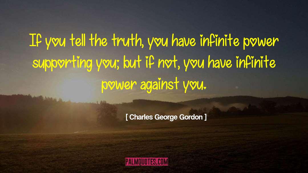 Telling The Truth quotes by Charles George Gordon