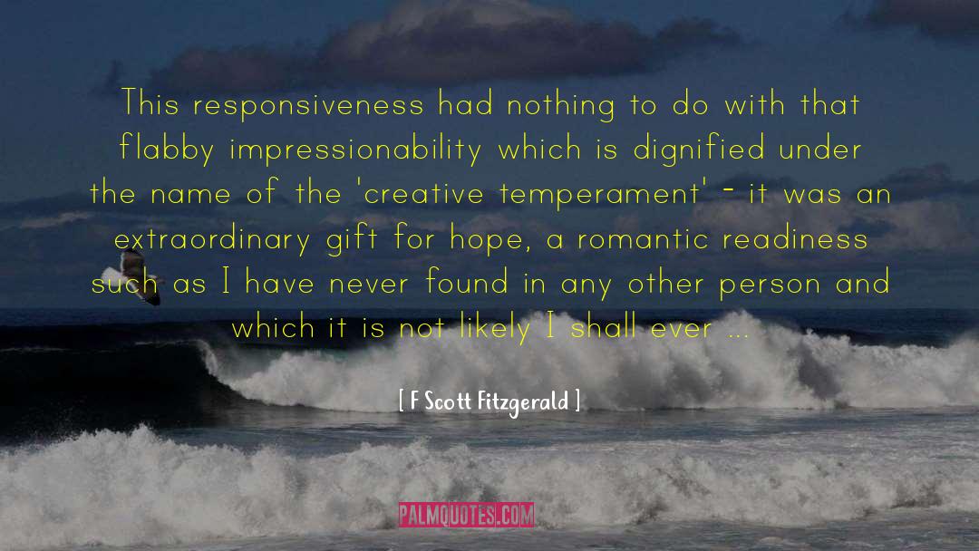 Temperament quotes by F Scott Fitzgerald
