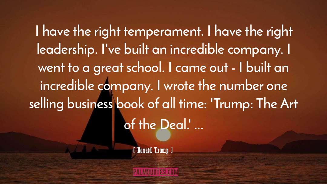 Temperament quotes by Donald Trump