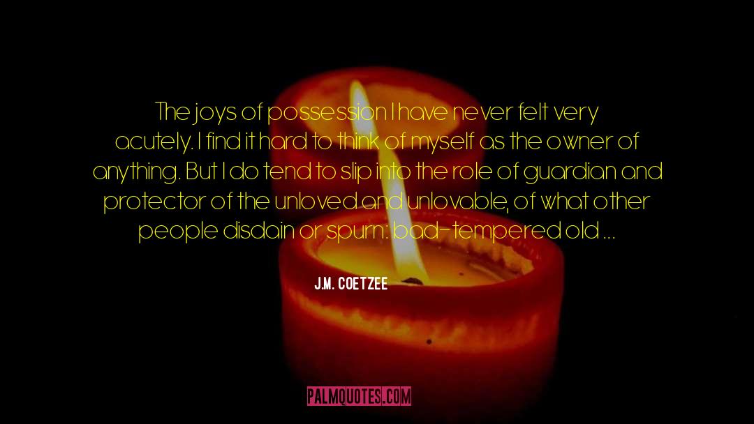 Tempered quotes by J.M. Coetzee