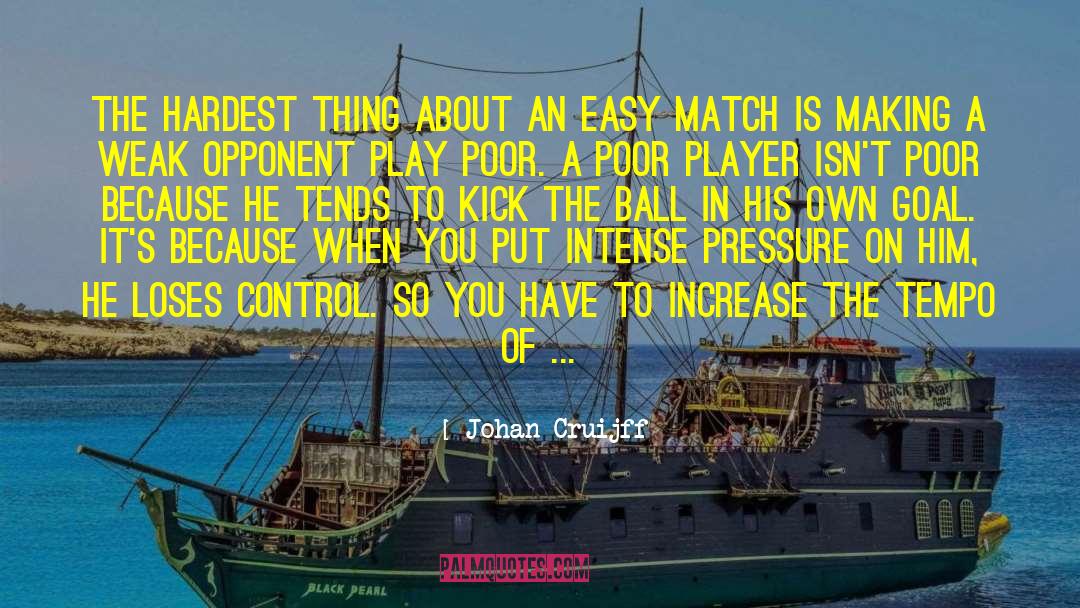 Tempo quotes by Johan Cruijff