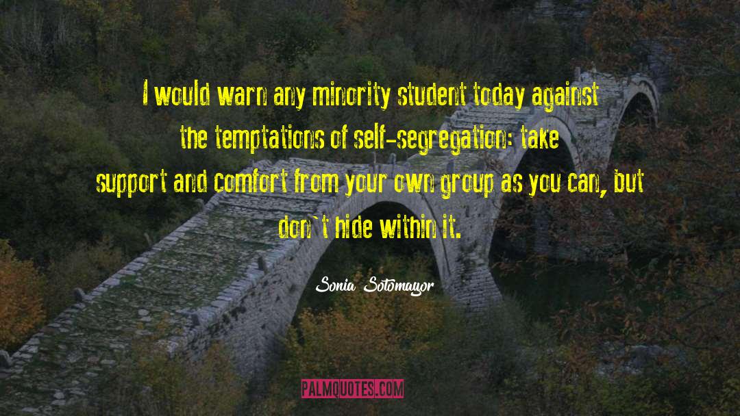 Temptations quotes by Sonia Sotomayor