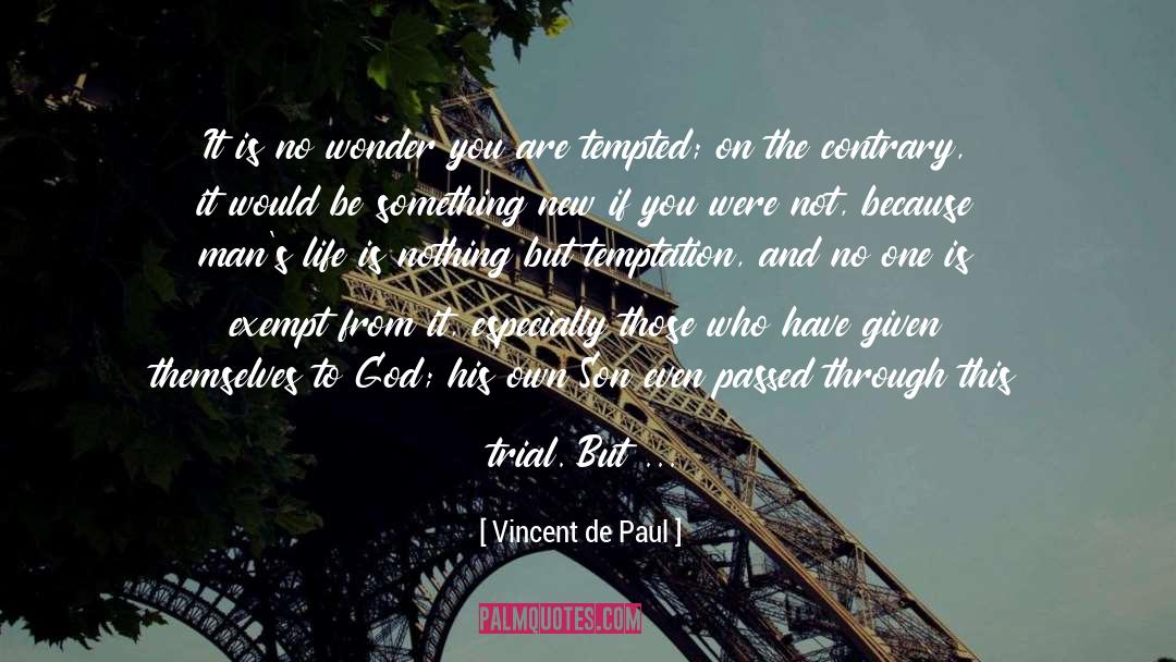 Tempted quotes by Vincent De Paul