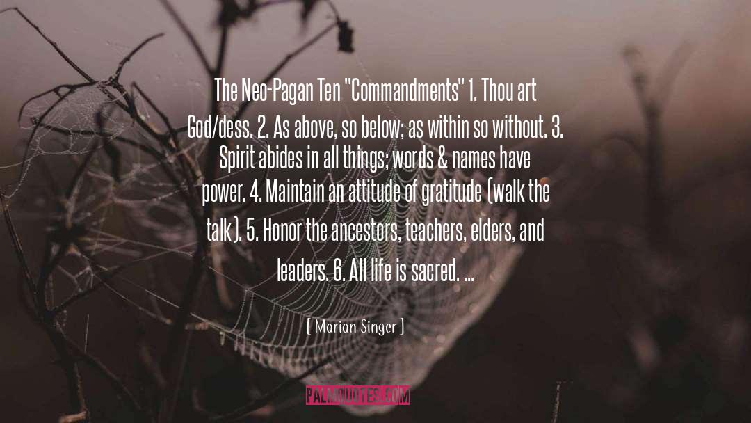Ten Commandments quotes by Marian Singer