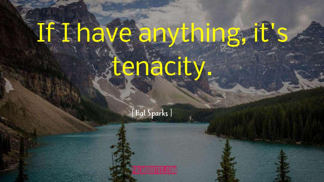 Tenacity quotes by Hal Sparks