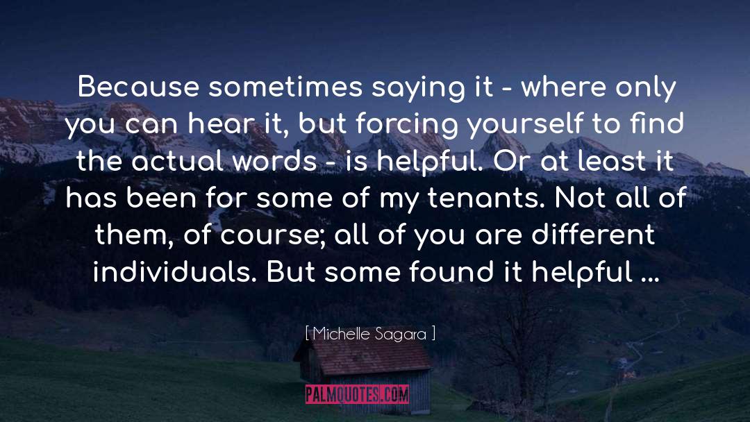Tenants quotes by Michelle Sagara