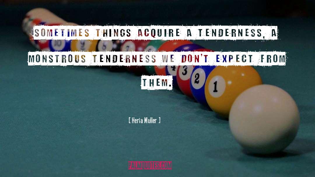 Tenderness quotes by Herta Muller