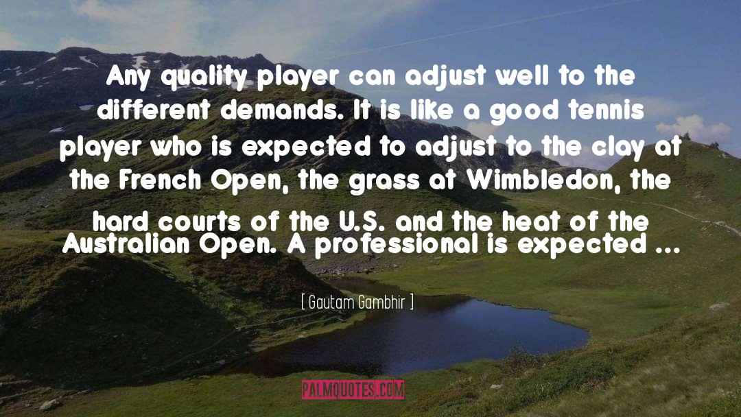 Tennis Player quotes by Gautam Gambhir