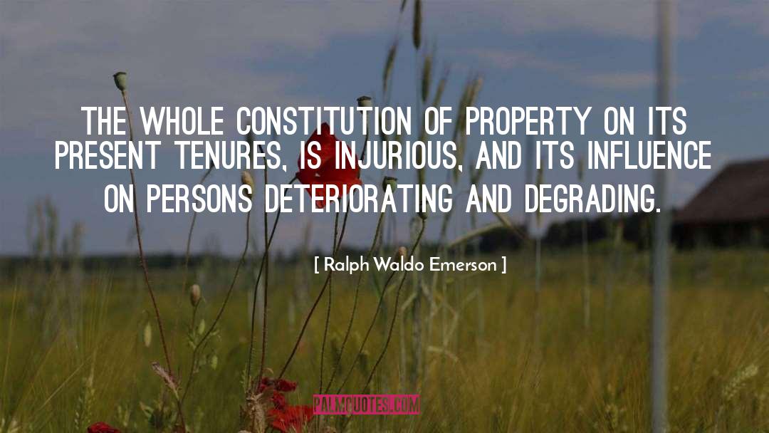 Tenure quotes by Ralph Waldo Emerson