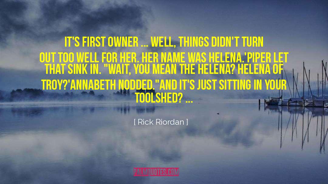 Tepfer Name quotes by Rick Riordan