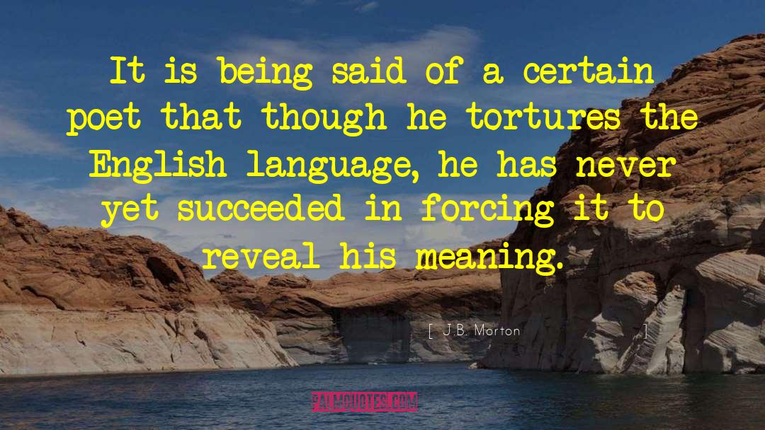 Tercemar In English quotes by J.B. Morton
