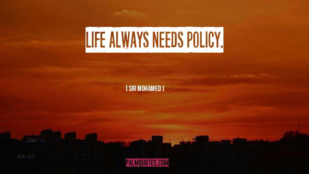 Term Life Policy quotes by Sir Mohamed