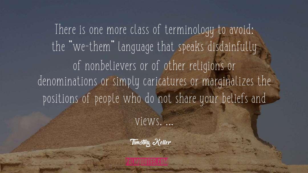 Terminology quotes by Timothy Keller