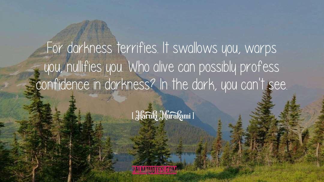 Terrifies quotes by Haruki Murakami