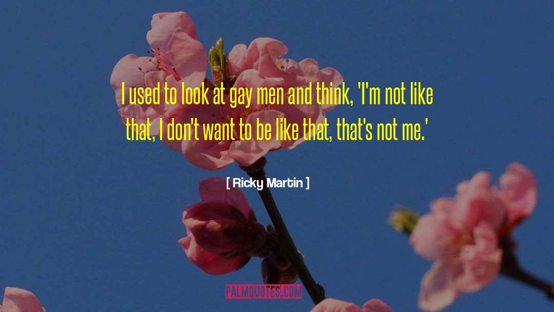 Territirial Gay Men quotes by Ricky Martin
