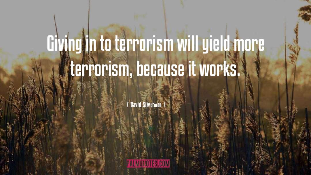 Terrorism quotes by David Silverman